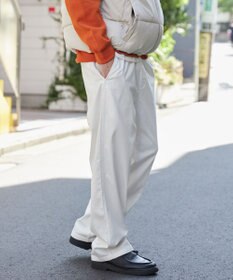 WEGO 【ウエストゴム/SMLサイズ展開/ユニセックス着用ITEM】チノイージーストレートパンツ