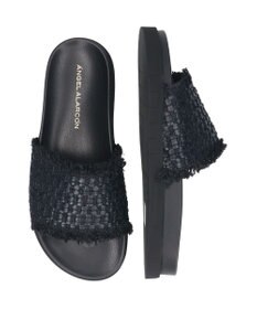INTER-CHAUSSURES 【ANGEL ALARCON】フットベッドラフィアスライドサンダル
