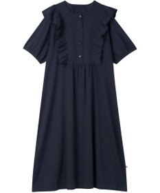 WACOAL ワコール_リラックス＆スリープ ネグリジェ 5分袖 半袖 綿100%(本体) 楊柳素材 ロング丈(ふくらはぎ付近) レディース KNT111 /ワコール