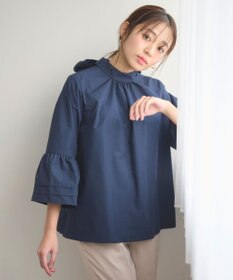 Feroux 【洗える・2WAY】リボンタイチュニック ブラウス