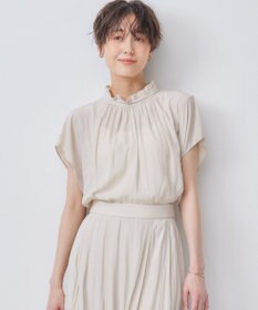 組曲 S 【前後着用可】ギャザーライトデシン ブラウス