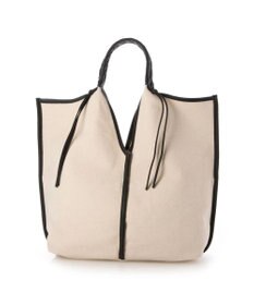 UNBILLION perche コットン×牛革付属トートバッグ L