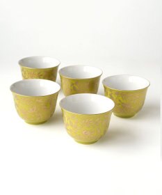 たち吉 【たち吉】萌葱金彩お茶呑茶碗〈５客〉美濃焼