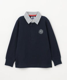 J.PRESS KIDS 【110-130cm】柄襟ラガー 長袖ポロシャツ