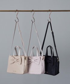 Maison de FLEUR EC限定リボン3ルーム2Wayトートバッグ