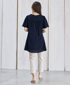 Tiaclasse フレアスリーブチュニックブラウス