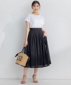 組曲 【洗える・イージーケア】カラーボイル フレアスカート