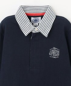 J.PRESS KIDS 【110-130cm】柄襟ラガー 長袖ポロシャツ