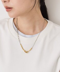 AMERICAN HOLIC 【ステンレス】バイカラーチェーンネックレス