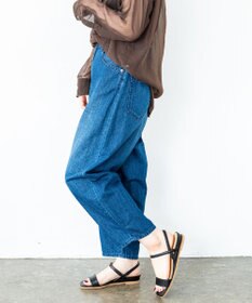 caqu FS linen barrel pants ふんわりリネンテーパードデニム