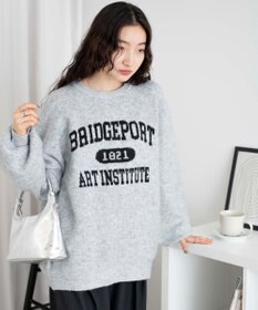 WEGO フラッフィーロゴジャガードニットプルオーバー