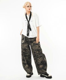 WEGO 【ユニセックス着用ITEM】ハトメバッククロスモチーフパンツ