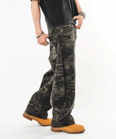 WEGO 【ユニセックス着用ITEM】ハトメバッククロスモチーフパンツ