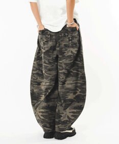 WEGO 【ユニセックス着用ITEM】ハトメバッククロスモチーフパンツ