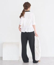 earth music&ecology ダブル衿ペプラムプルオーバー