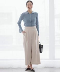 組曲 L 【WEB限定】ミニブークレー襟付きニットポロ