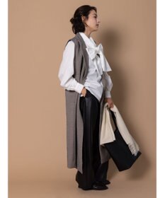 Te chichi 【泉 里香さん着用・Oggi.jp10/23掲載】ツイードロングジレ（セットアップ可）