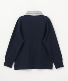 J.PRESS KIDS 【110-130cm】柄襟ラガー 長袖ポロシャツ