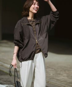 23区 L 【新色追加/見上愛さん着用】レーヨンポリエステルストレッチ プルオーバー ニット