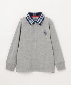 J.PRESS KIDS 【110-130cm】柄襟ラガー 長袖ポロシャツ