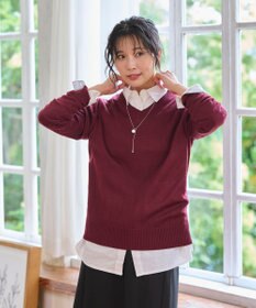 WEGO 【WEB限定/2025年秋冬新作/洗濯OK/毛玉レス/MLXLサイズ展開/オフィス/カジュアル】ベーシックニットセーター