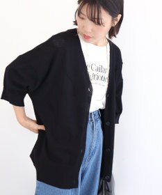 Green Parks 刺繍コードＶネックカーディガン