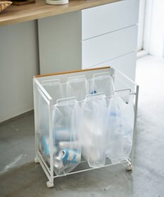 tower 目隠し分別ダストワゴン トスカ 3分別  ホワイト