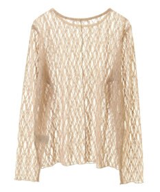 Green Parks パネルラインレースカットプルオーバー