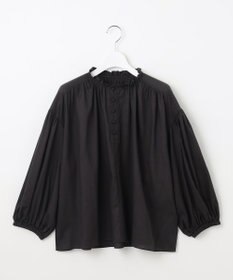 23区 【SLOW/一部店舗限定】テンセルコットンジョーゼット ギャザー ブラウス