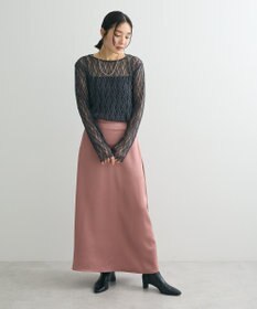 Green Parks パネルラインレースカットプルオーバー