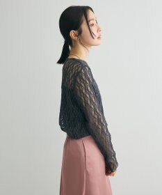 Green Parks パネルラインレースカットプルオーバー