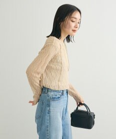 Green Parks パネルラインレースカットプルオーバー