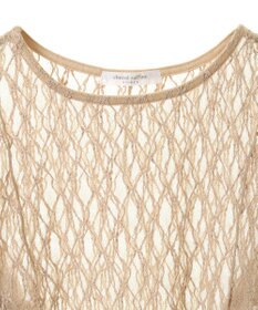 Green Parks パネルラインレースカットプルオーバー