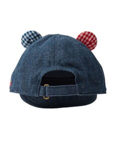 MIKI HOUSE HOT BISCUITS 【44-52cm】 くまのお顔 デニムキャップ