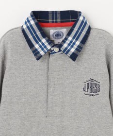 J.PRESS KIDS 【110-130cm】柄襟ラガー 長袖ポロシャツ