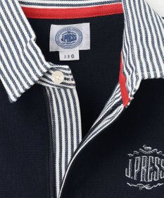 J.PRESS KIDS 【110-130cm】柄襟ラガー 長袖ポロシャツ