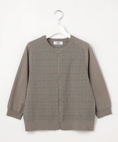 J.PRESS LADIES S Lace Jacquard ニット ブルゾン
