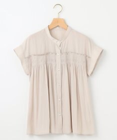 組曲 L ギャザーライトデシンシャーリング ブラウス