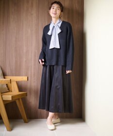 ANY ウールブレンドバルキーニット Vネック