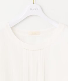 ANY SIS 【洗える】フロントプリーツシフォンブラウス