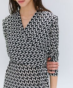 BEIGE， 【洗える】MODESTO / ジャージーストレッチカシュクールドレス