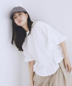 earth music&ecology ピグメントフリルTシャツ