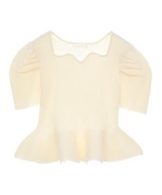 Green Parks ・ｓｗｉｎｇ　ｂｙ　ハートネックペプラムニット