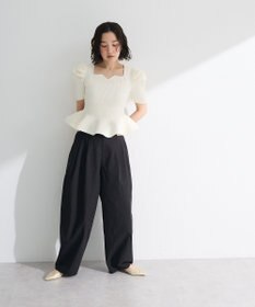 Green Parks ・ｓｗｉｎｇ　ｂｙ　ハートネックペプラムニット