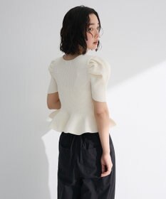 Green Parks ・ｓｗｉｎｇ　ｂｙ　ハートネックペプラムニット