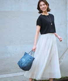 23区 L 【新色追加/見上愛さん着用】レーヨンポリエステルストレッチ プルオーバー ニット