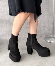 WEGO ストレッチヒールショートブーツ