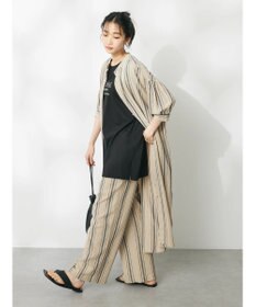 CRAFT STANDARD BOUTIQUE リネンレーヨンストライプワンピース