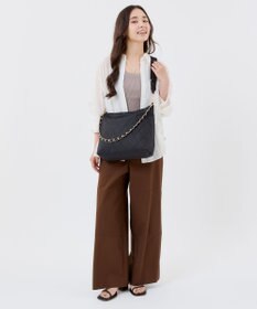 LeSportsac CHAIN MED ZIP SHOULDER/ミッドナイトキルトチェーン
