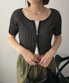 WEGO ダブルジップオフショルニットトップス